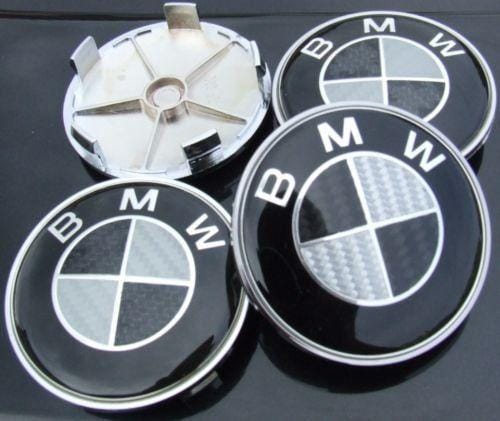 BMW centrumkåpor i äkta kolfiber 68 mm 2 BMW centrumkåpor i äkta kolfiber 68 mm - Bild 2