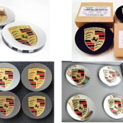 Porsche-centrumkåpor logotyper och navkapslar.