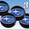 subaru-emblem hjulnav emblem i svart