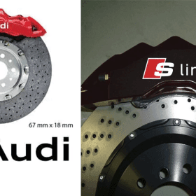 audi och sline dekaler stickers till bromsar