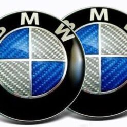 blå kolfiber emblem till bmw