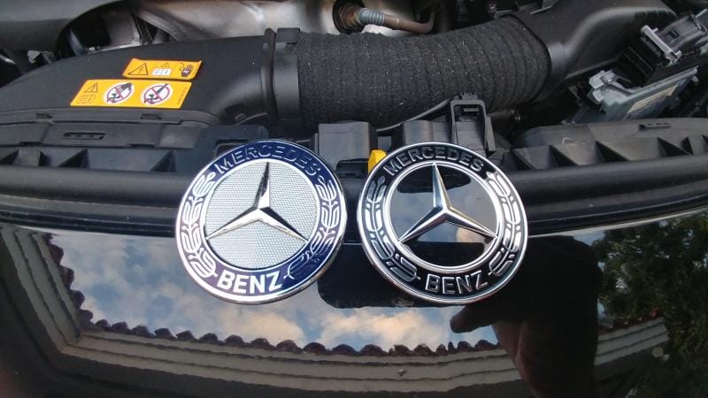 Mercedes emblem märke till motorhuv 2 mercedes emblem till motorhuv
