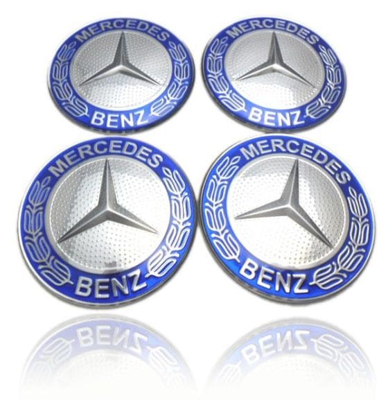 Mercedes hjulnav emblem blå 56, 60, 65 mm 1 mercedes hjulnav emblem fälgemblem