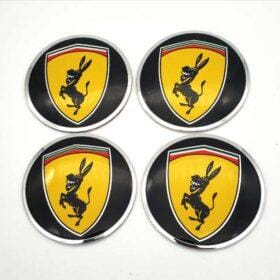 56mm hjulnav emblem fake Ferrari med åsna
