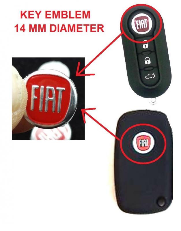 FIAT emblem till bilnycklarna 2-pack nyckelemblem 1 fiat emblem