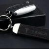 Tesla logo alcantara nyckelring nyckelstrap 5 tesla alcantara nyckelring