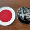 alfa romeo logo emblem i svart till bilen