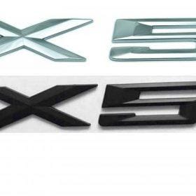 bmw x5 emblem i blank svart och silver