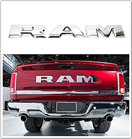 Dodge RAM logo stor emblem till bilen. Svart, silver 4 Dodge RAM logo stor emblem till bilen. Svart, silver - Bild 4