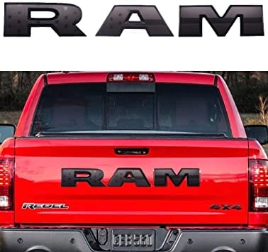 Dodge RAM logo stor emblem till bilen. Svart, silver 2 Dodge RAM logo stor emblem till bilen. Svart, silver - Bild 2