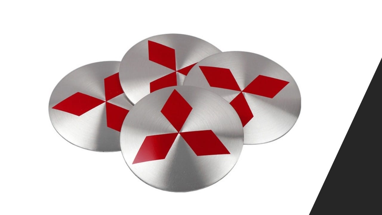 Mitsubishi 56, 65 mm hjulnav emblem 4 st 1 mitshubishi hjulnav emblem till centrumkåpor
