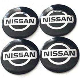 nissan hjulnav emblem 60 mm svart fälgemblem