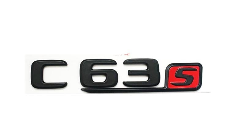 Mercedes C63s logo emblem i svart och silver 4 Mercedes C63s logo emblem i svart och silver - Bild 4