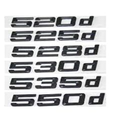 bmw 520d, 525d, 530d, 535d, 540d, 550d emblem i blank svart