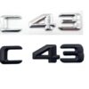mecedes c43 logo emblem blank svart & silver