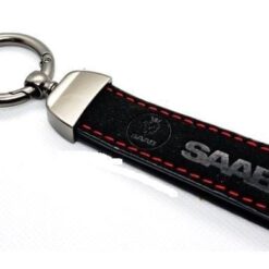saab-logo-lyxig-alcantara-nyckelring