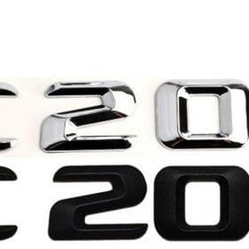 mercedes c200 modellbeteckning blank svart emblem logo