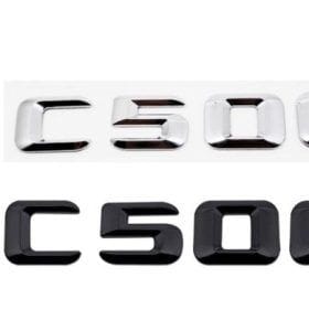 Mercedes C500 emblem svart silver