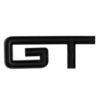 ford mustang gt emblem i blank svart