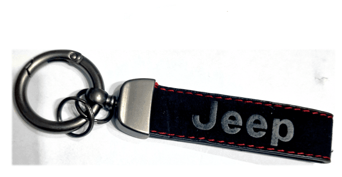 Jeep logo alcantara nyckelring 1 Jeep alcantra nyckelring nyckelhänge