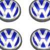 VW Volkswagen centrumkåpor blå