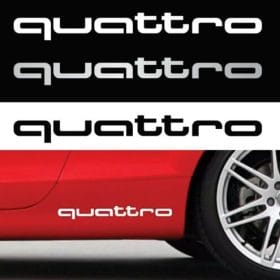 Audi Quattro dekaler stickers till bilen