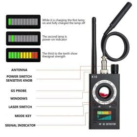 Anti spiondetektor kamera Gsm Gps tracker detektor