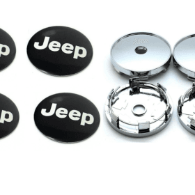 JEEP centrumkåpor i svart 4 storlekar