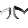 Mazda emblem i svart silver till bagagelucka