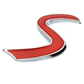 MINI S emblem till bagagelucka / skärmar