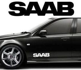 Saab logo dekaler stickers till dörren