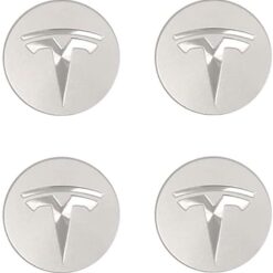 Tesla hjulnav emblem fälgemblem silver
