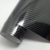 Svart kolfiber 6D vinyl folie wrap 1,52 meter