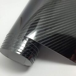 Svart kolfiber 6D vinyl folie wrap 1,52 meter