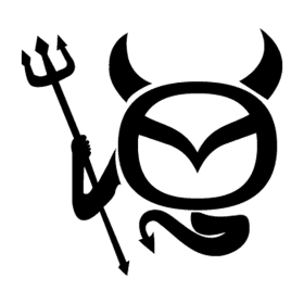 Mazda devil dekaler sticker dekal till bilen