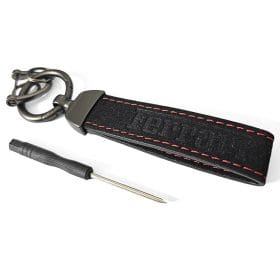 Ferrari nyckelring i alcantara, nyckelstrap