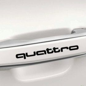 Quattro logo dekaler till dörrhandtag