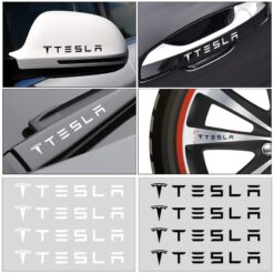 Tesla dekaler till dörrhandtag, spegel