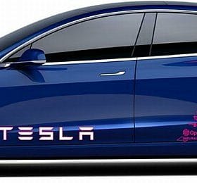 Tesla sticker dekal dörrdekaler 2st