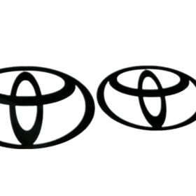Toyota logo stickers 2st dekal dekaler
