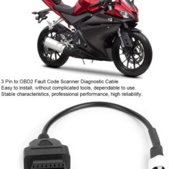 Yamaha 3 och 4 Pin till obd2 kabel adapter