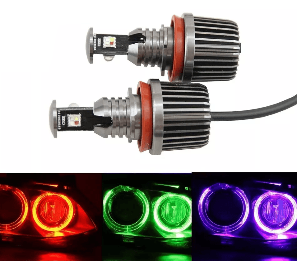 BMW Angel Eyes RGB H8 E60 E61 E90 E84 E70 1 bmw angel eyes
